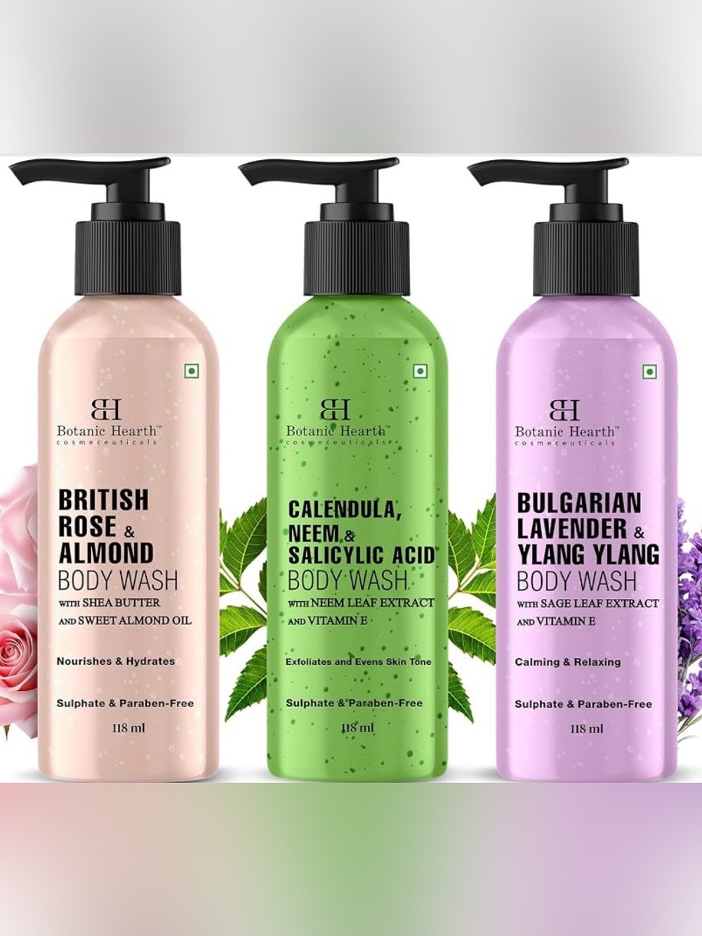 Botanic Hearth Relax & Renew Body Wash Set - 4 fl oz Each 3-Pack